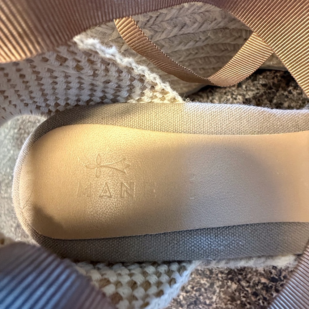 “MANEBI” Tan Suede Espadrille Platform Wedge - Picture 11 of 13